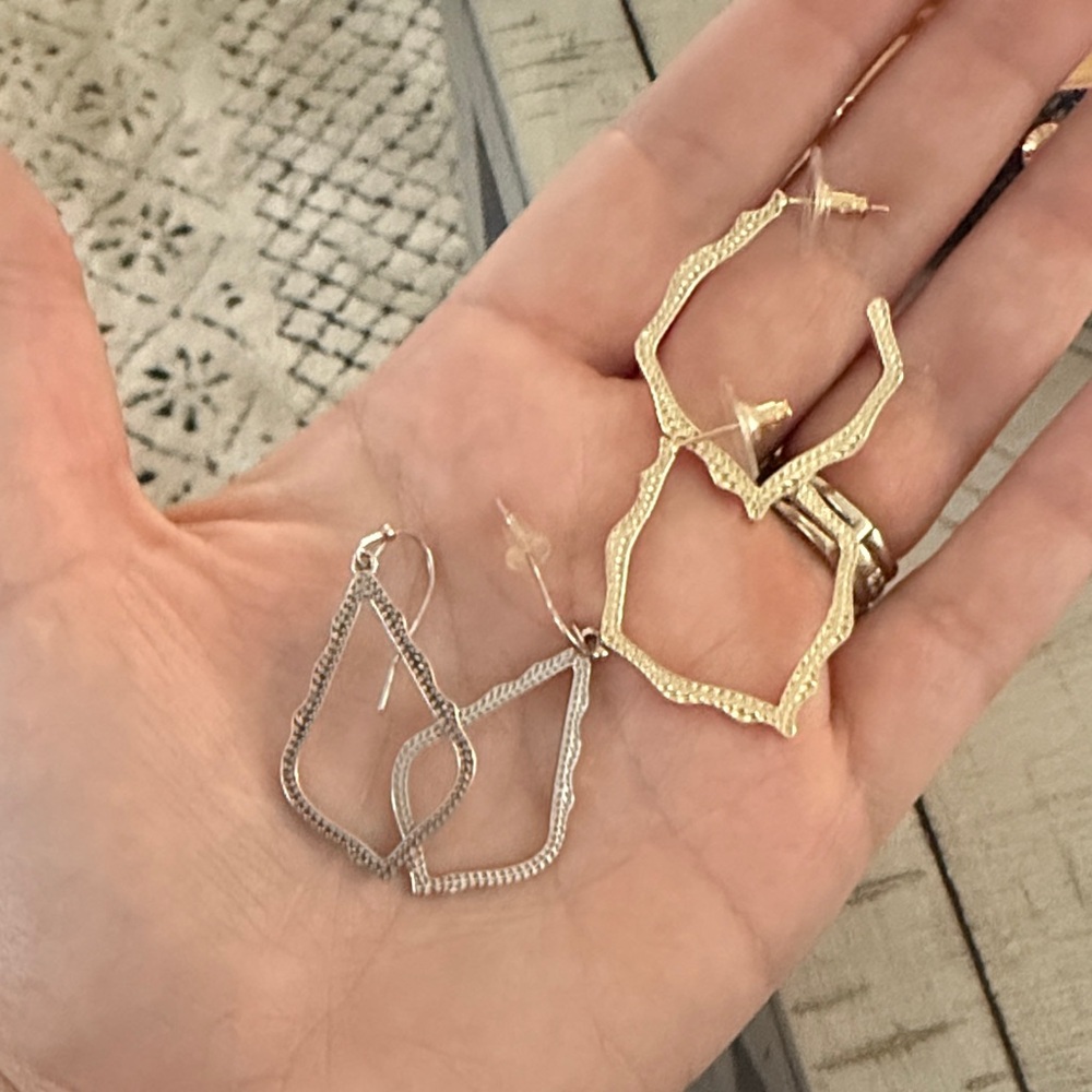 Kendra Scott Lot of Silver and Gold earrings
